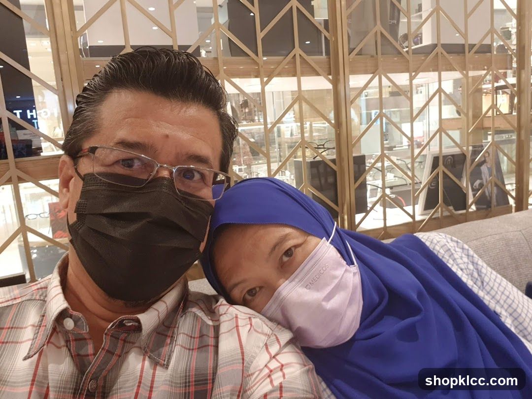 Couple wearing masks