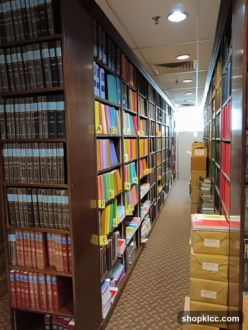 Library Aisle with Bookshelves
