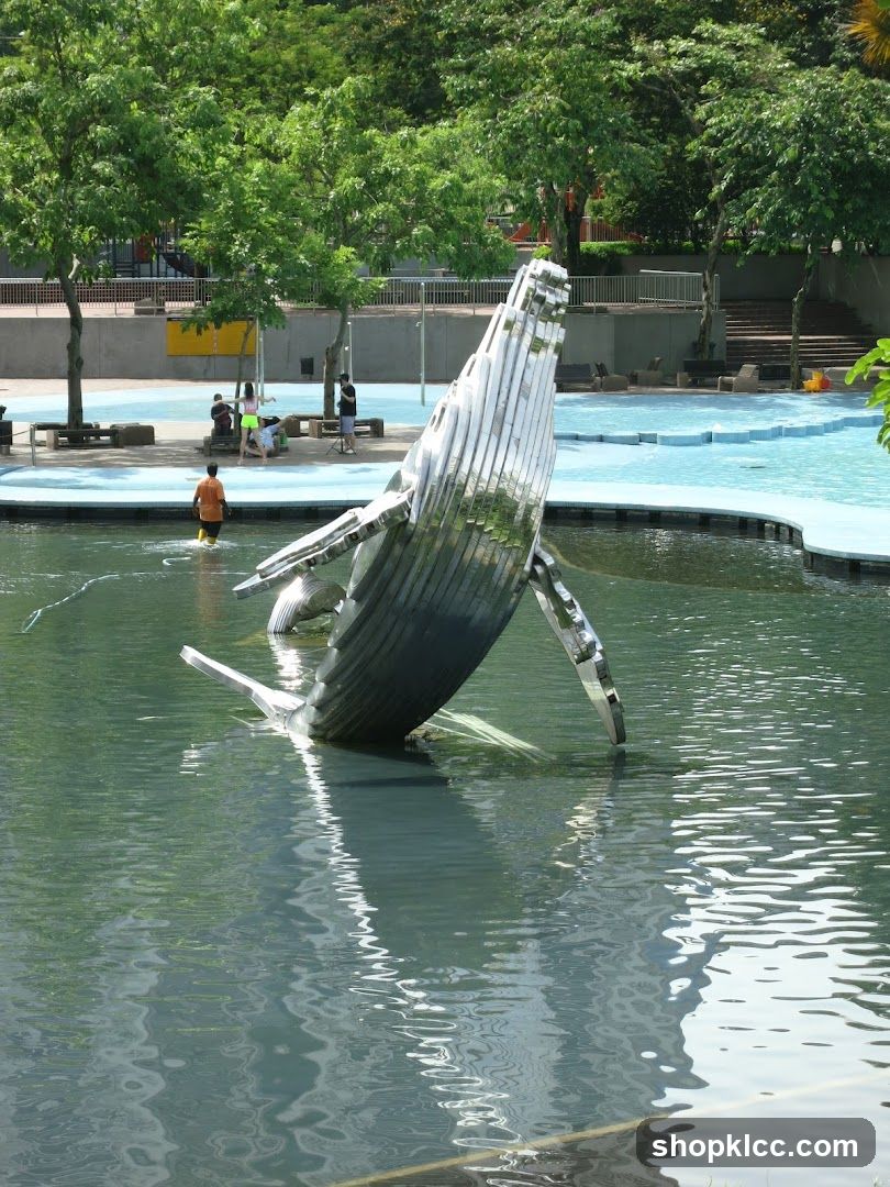 Whale Sculpture in Water Feature
