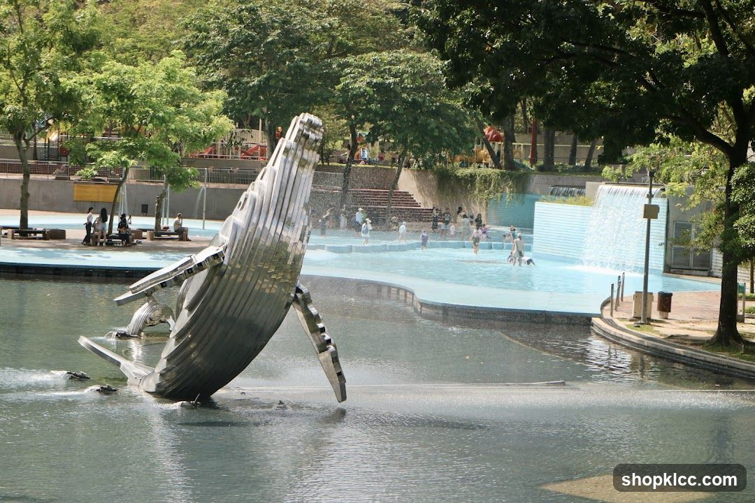 Whale Sculpture and Splash Pad