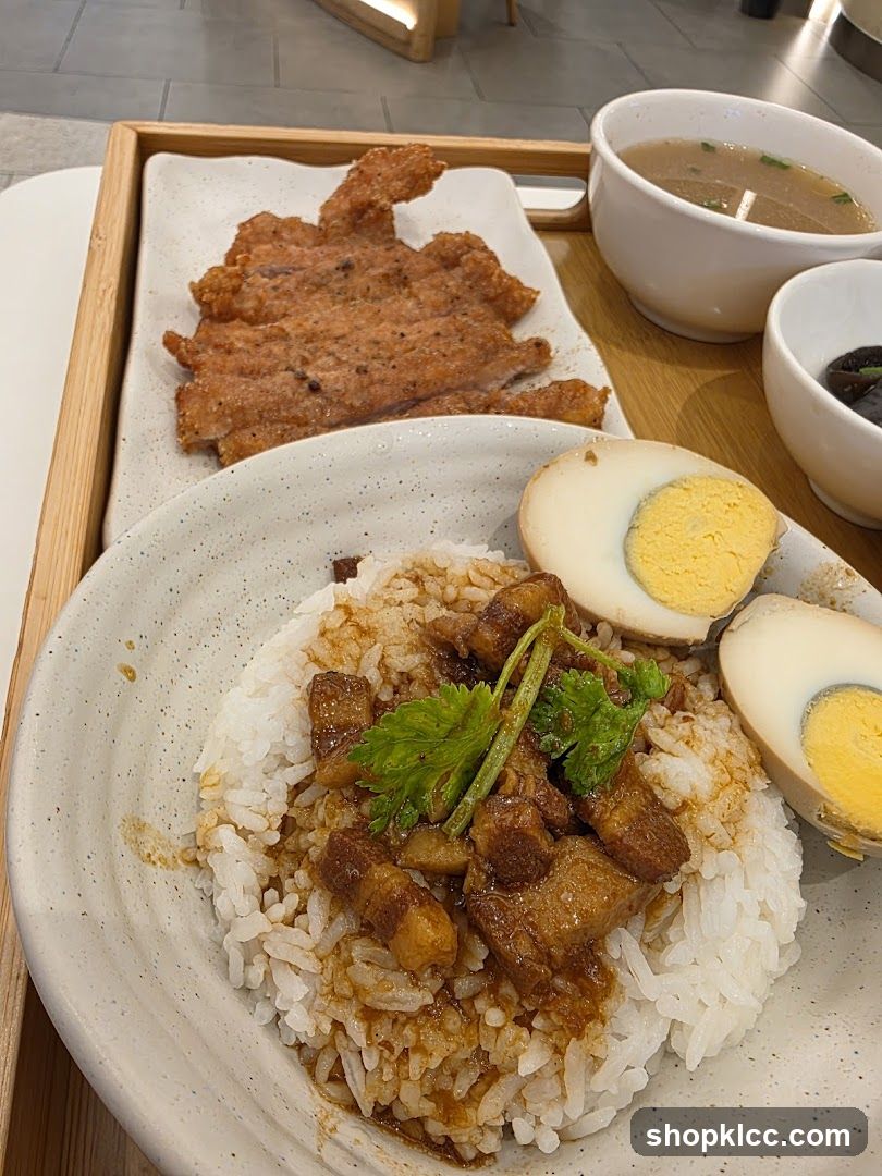 Braised Pork Rice with Fried Pork Chop