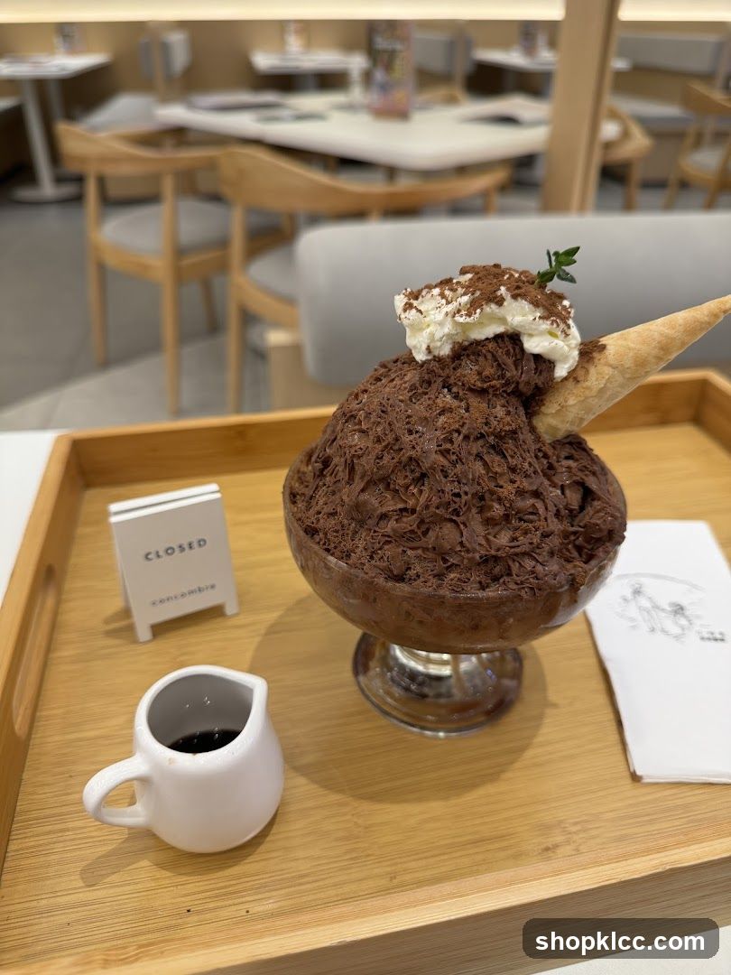 Chocolate Shaved Ice Dessert