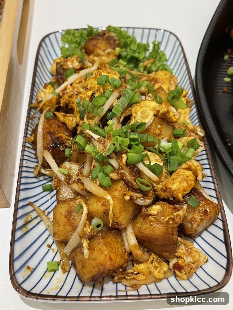 Fried Radish Cake with Egg and Bean Sprouts