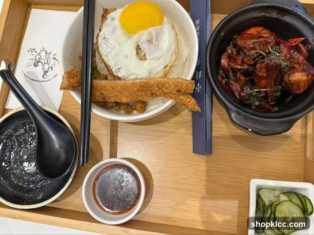 Meal with Fried Pork and Egg