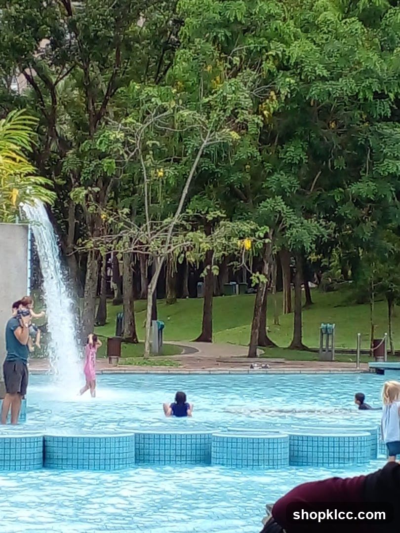 People enjoying a swimming pool