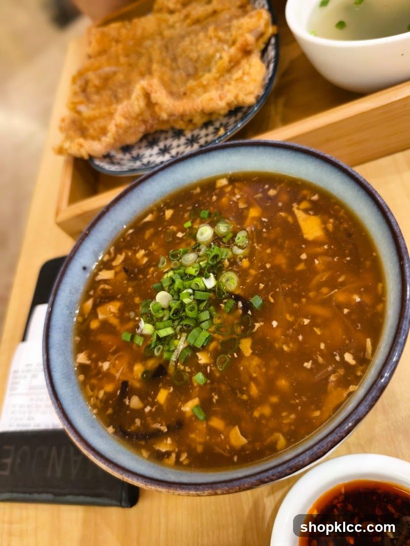 Hot and Sour Soup with Fried Dish