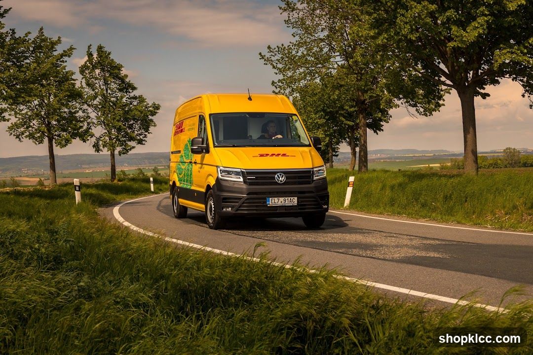 DHL Van Driving on a Country Road