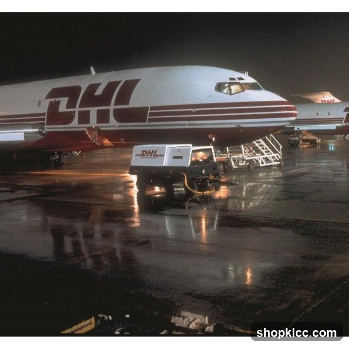 DHL Cargo Planes on Wet Tarmac