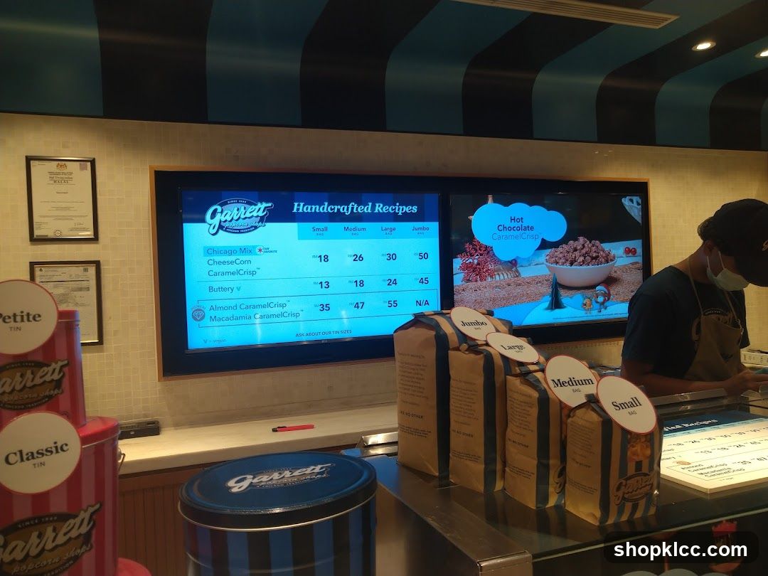 Garrett Popcorn Shop Menu