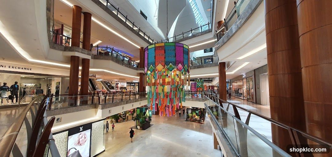 Interior of a multi-level shopping mall