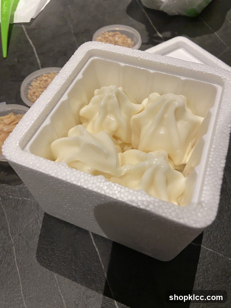Dumplings in a Styrofoam Container