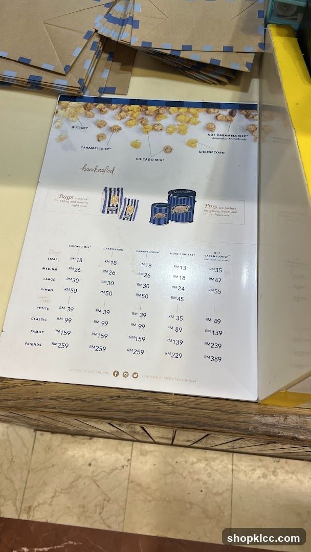 Popcorn Menu