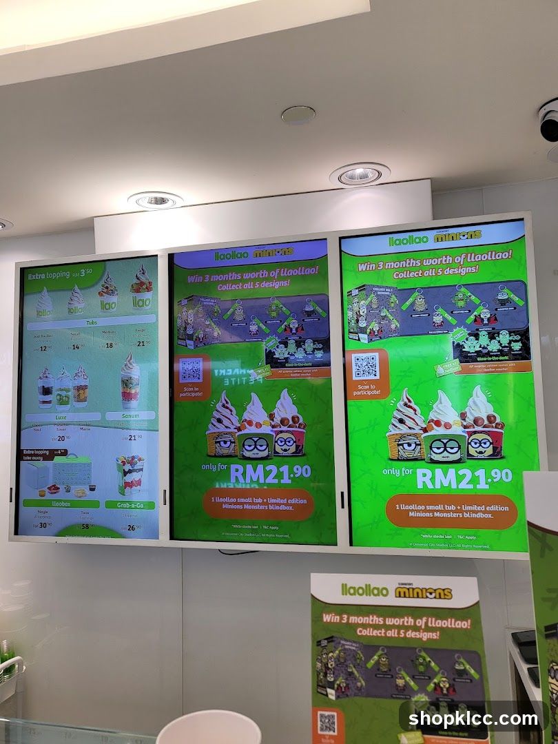 Llaollao Menu