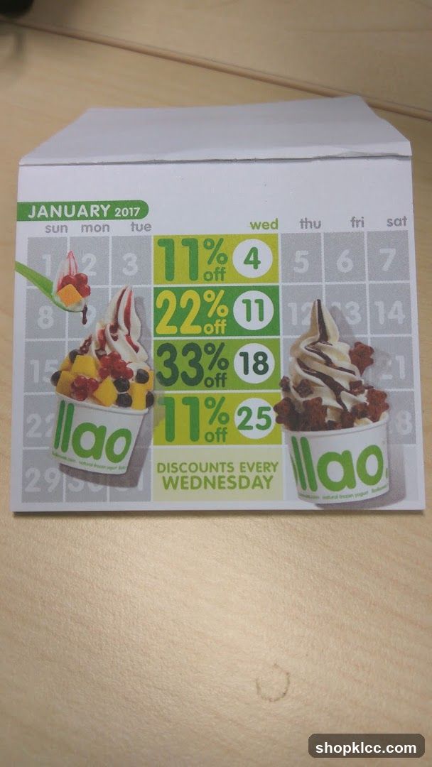 January 2017 llao Calendar with Discounts