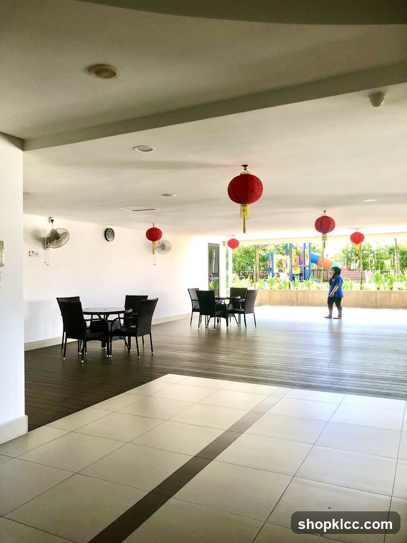 Outdoor Seating Area with Playground View