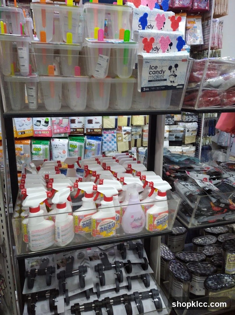 Household cleaning supplies and ice pop makers
