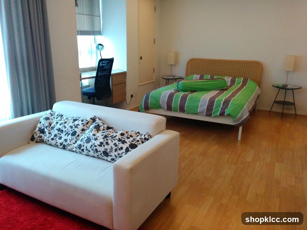 Bedroom with Sofa and Desk