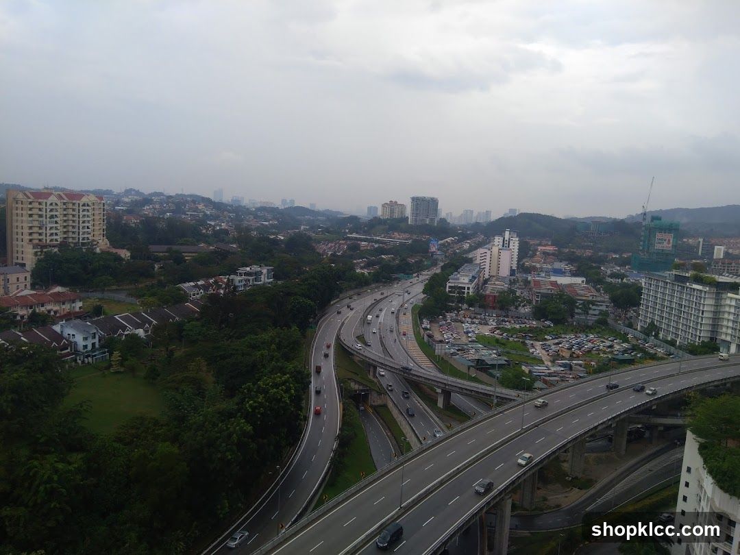 Highway Interchange and Cityscape