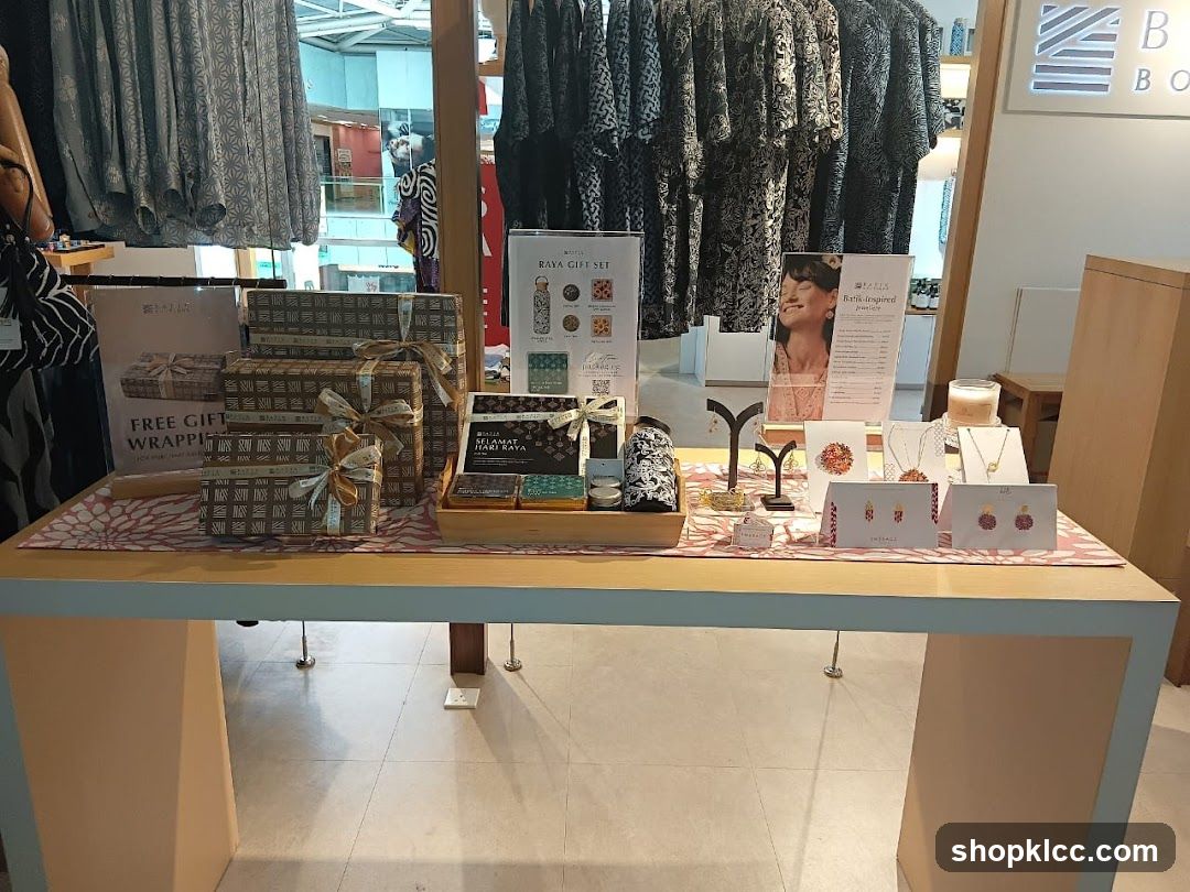 Gift Display with Jewelry and Apparel