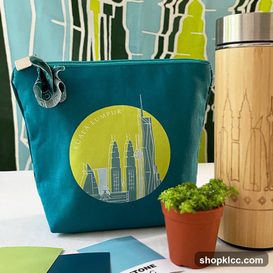 Kuala Lumpur Themed Pouch and Water Bottle