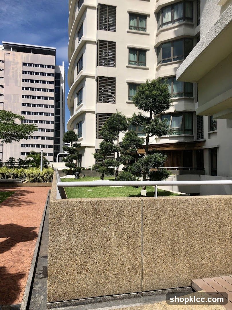 Modern Building Exterior with Landscaping