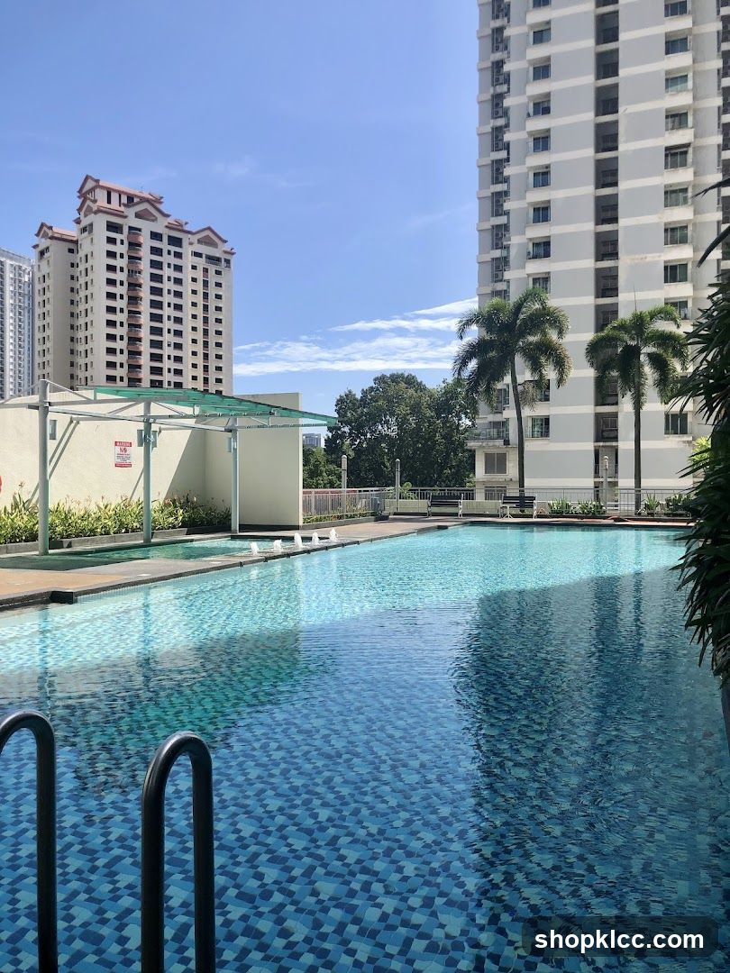 Swimming Pool with Apartment Buildings