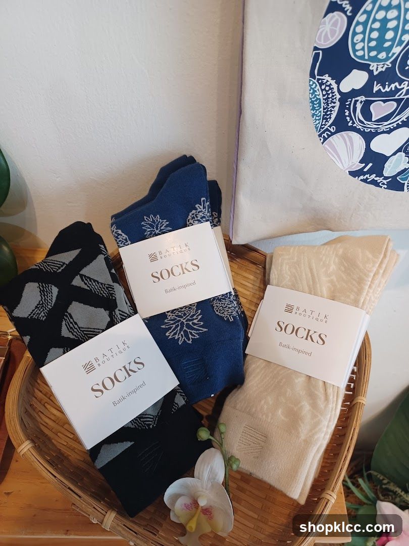 Batik Socks Display