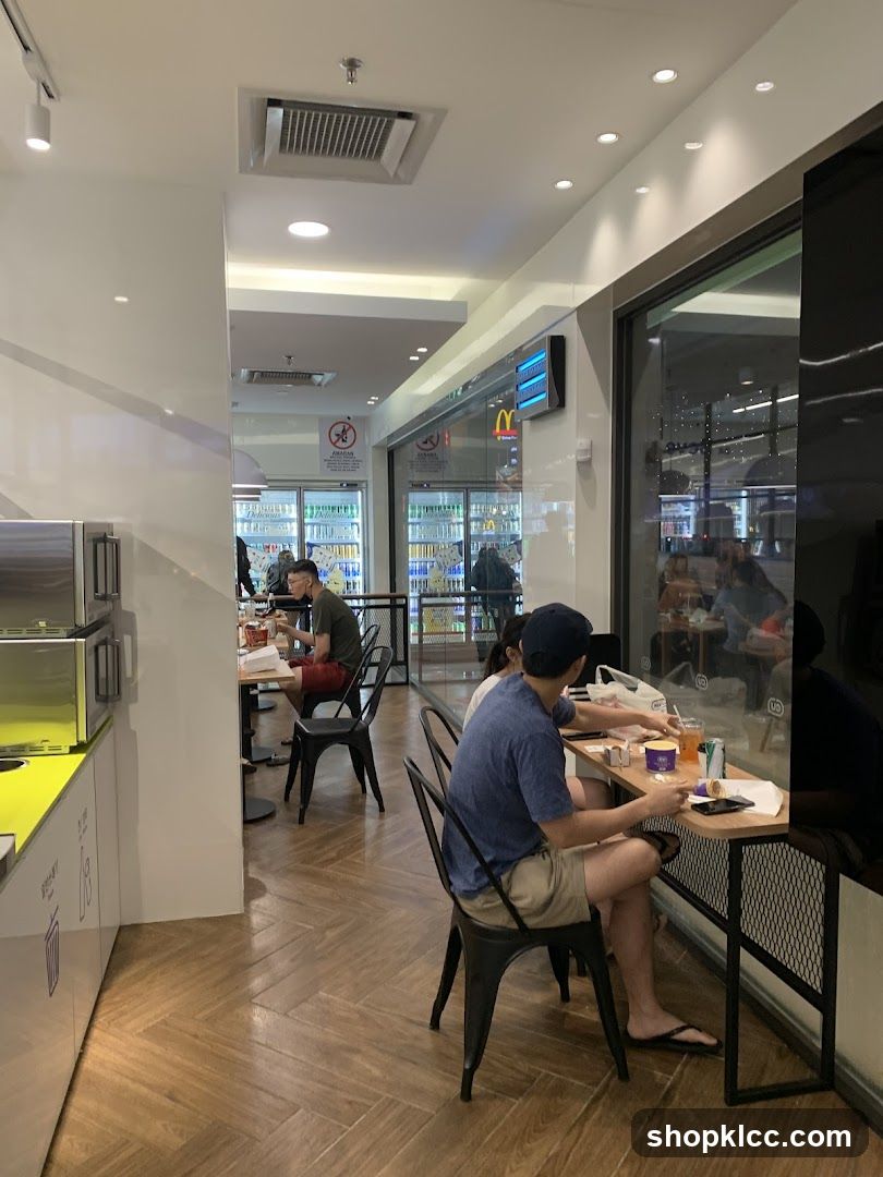 Interior of a fast-food restaurant