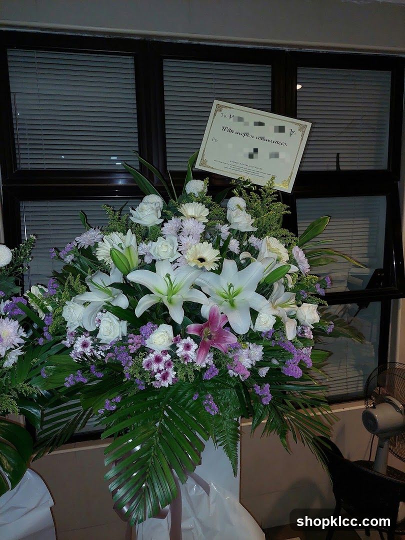 Floral Arrangement with Condolence Card