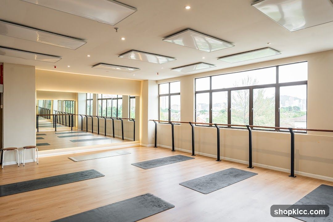 Dance Studio with Barre and Yoga Mats