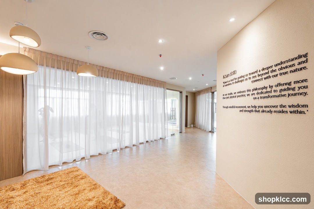 Interior of a yoga studio