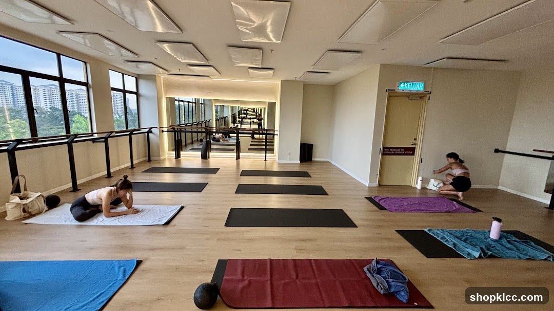 Yoga Studio with Barre and Mats