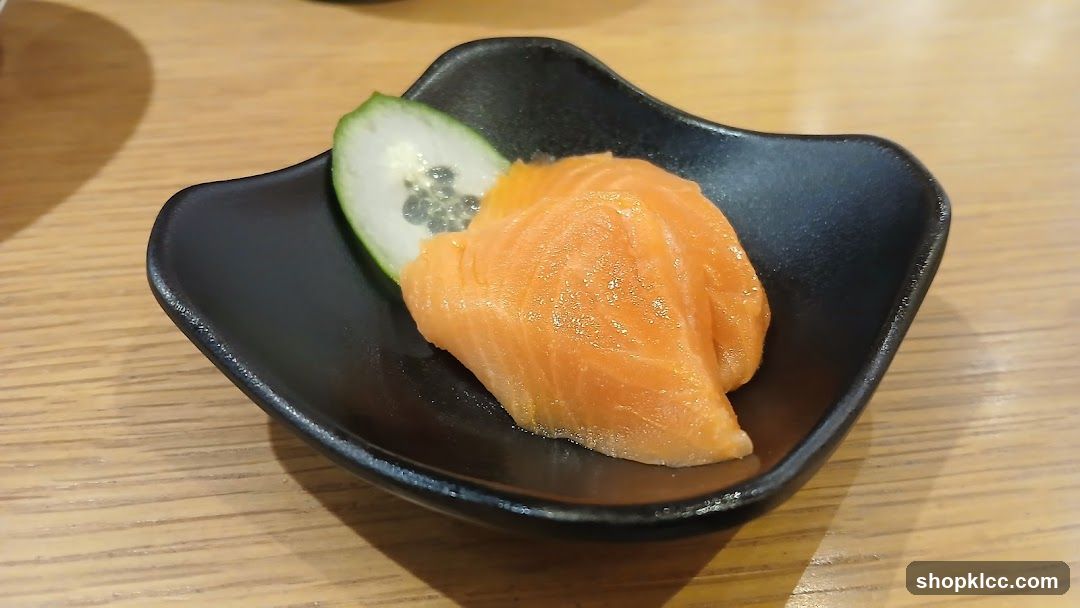 Salmon Sashimi with Cucumber