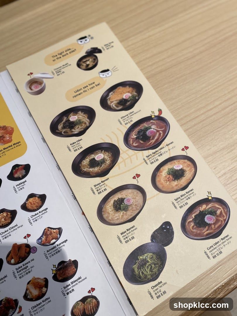 Ramen Menu