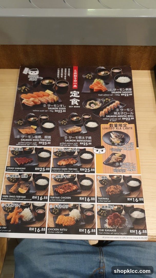 Sushi Set Menu