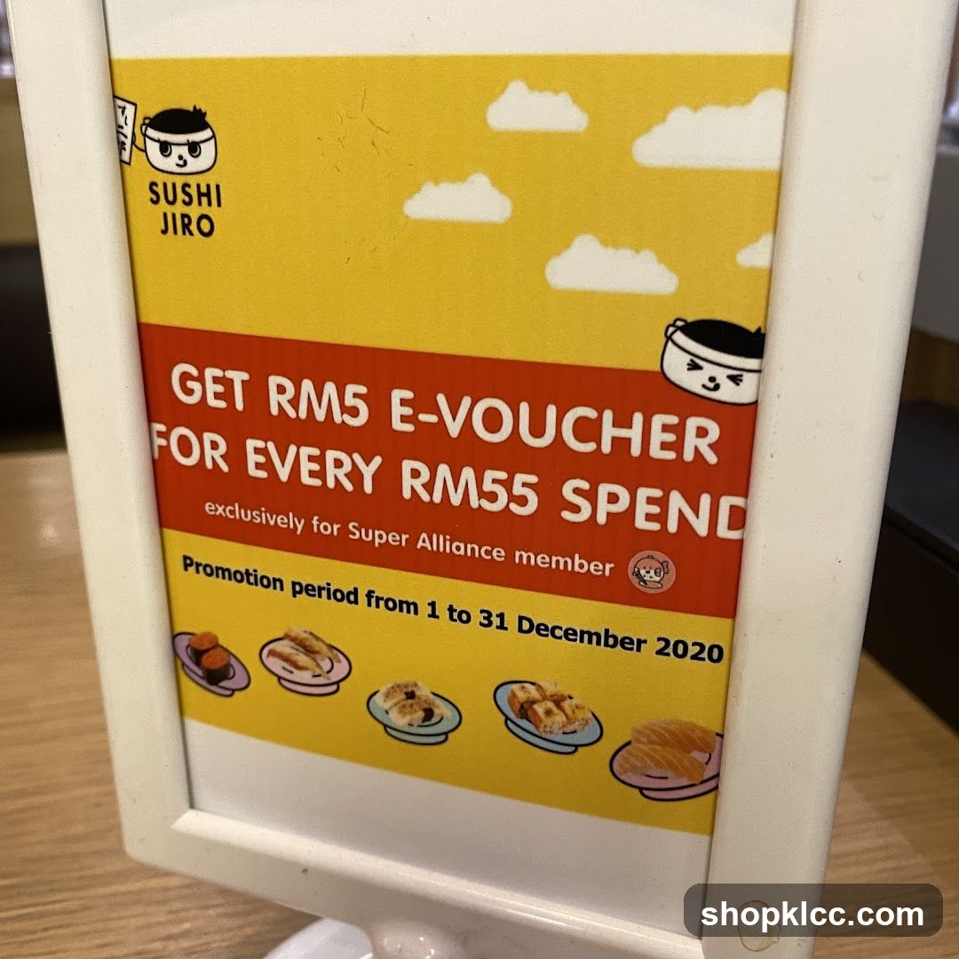 Sushi Jiro Promotion Sign