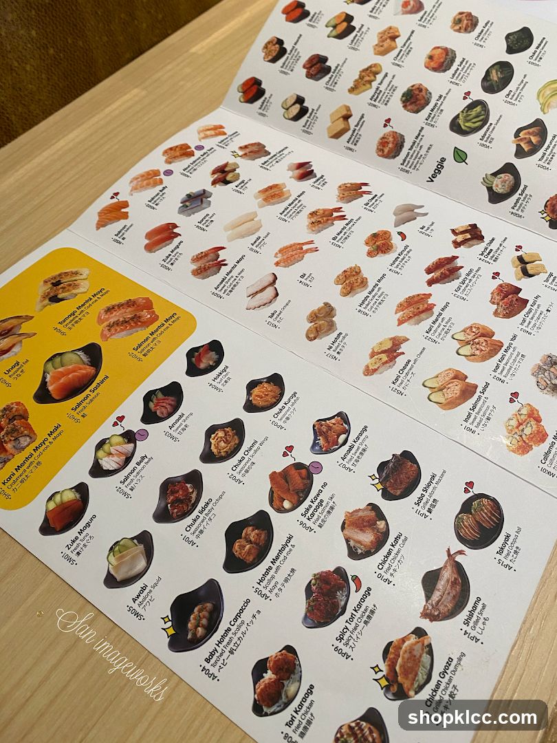 Sushi Menu