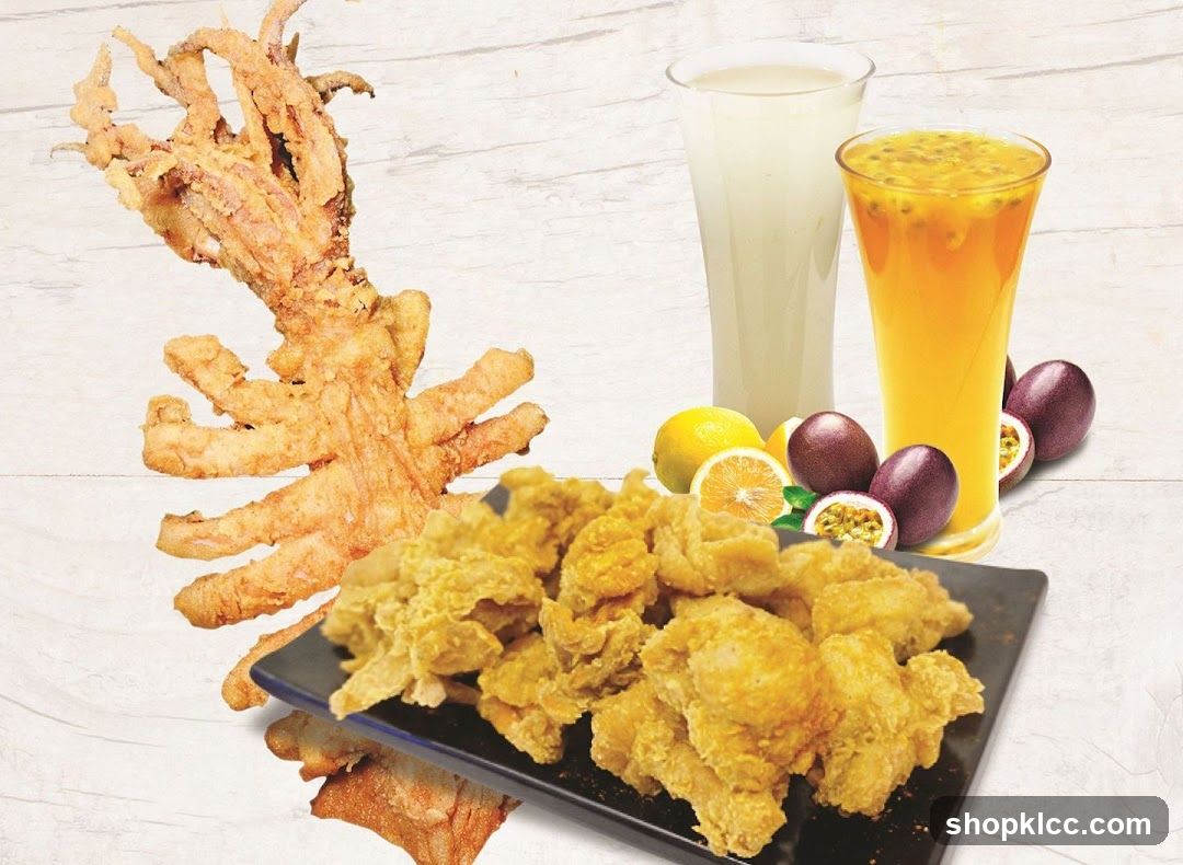 Fried Seafood and Juice Set