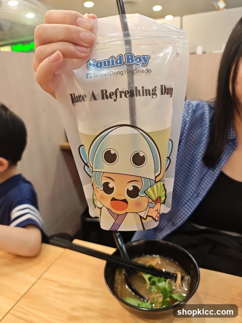 Squid Boy Drink and Soup