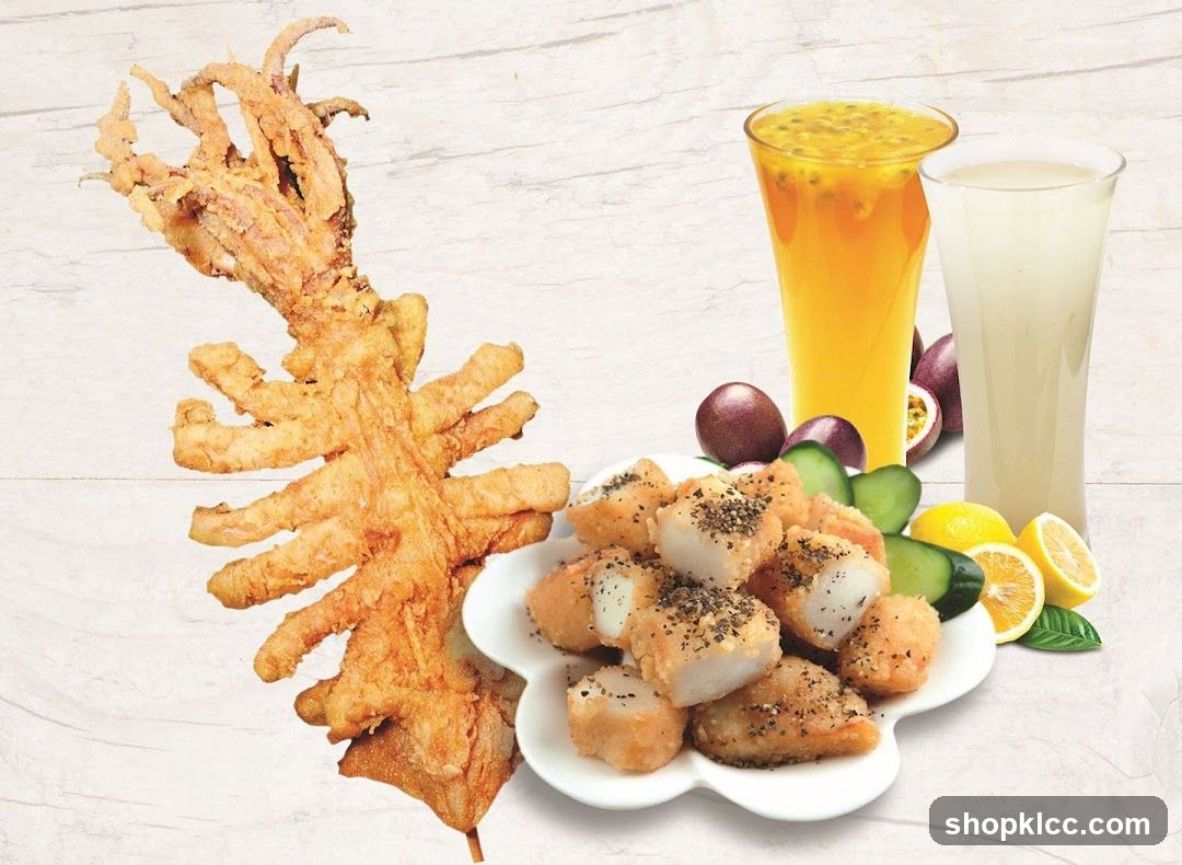 Fried Squid and Dessert Platter with Juices
