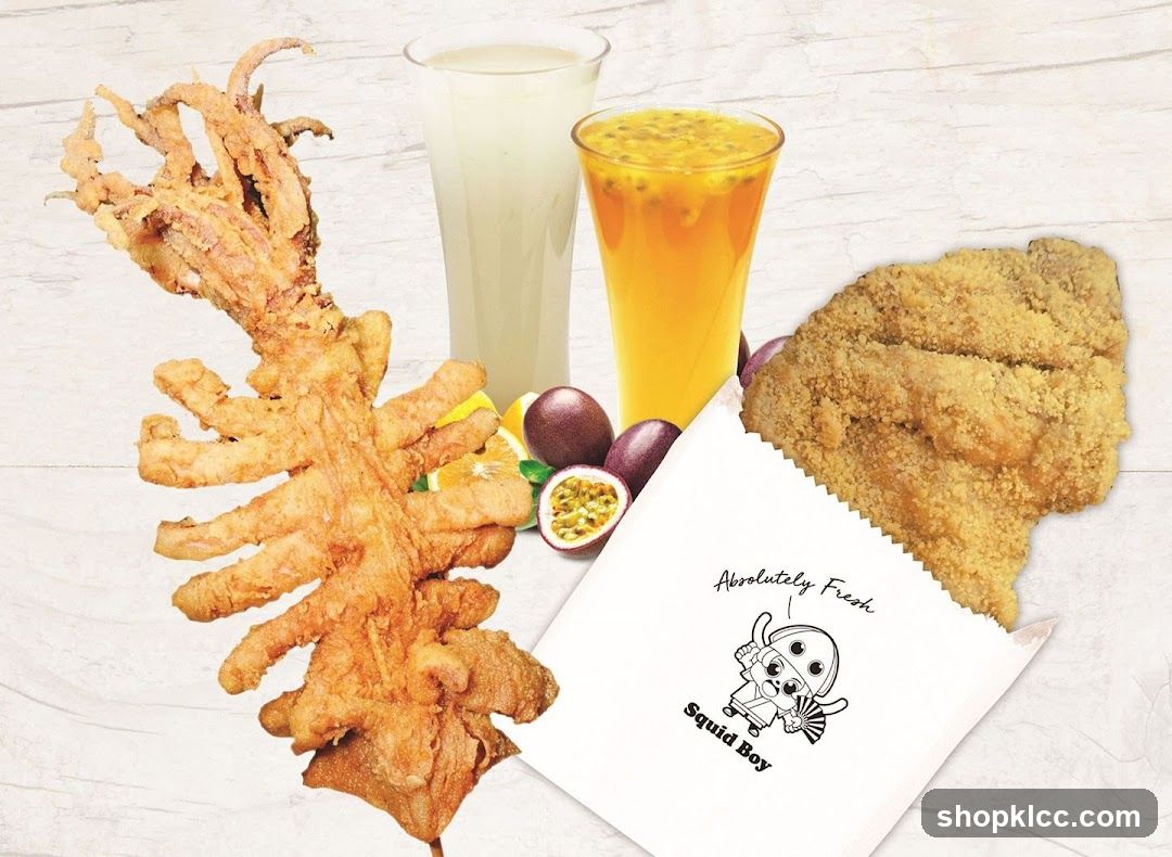 Fried Squid and Chicken with Juices