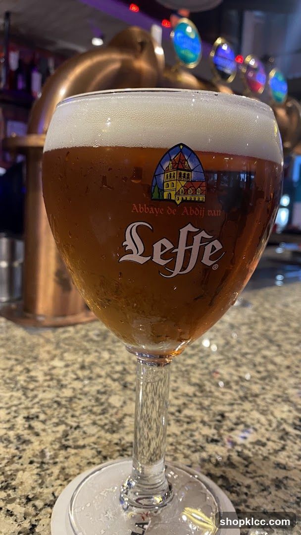 Leffe Beer Glass at Bar