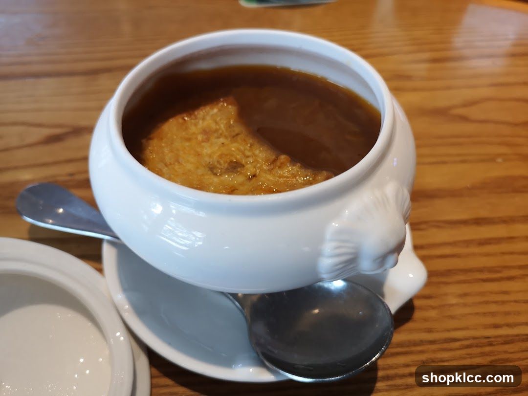 Soup in a decorative bowl