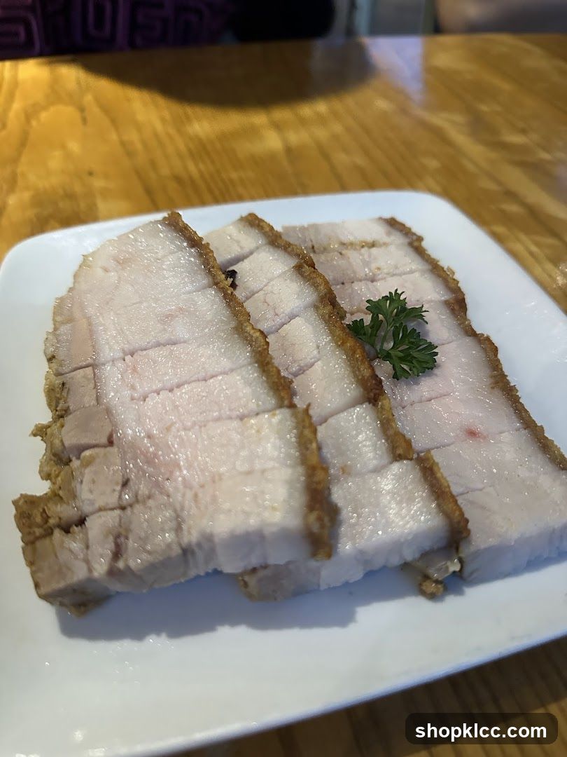 Sliced Roasted Pork Belly