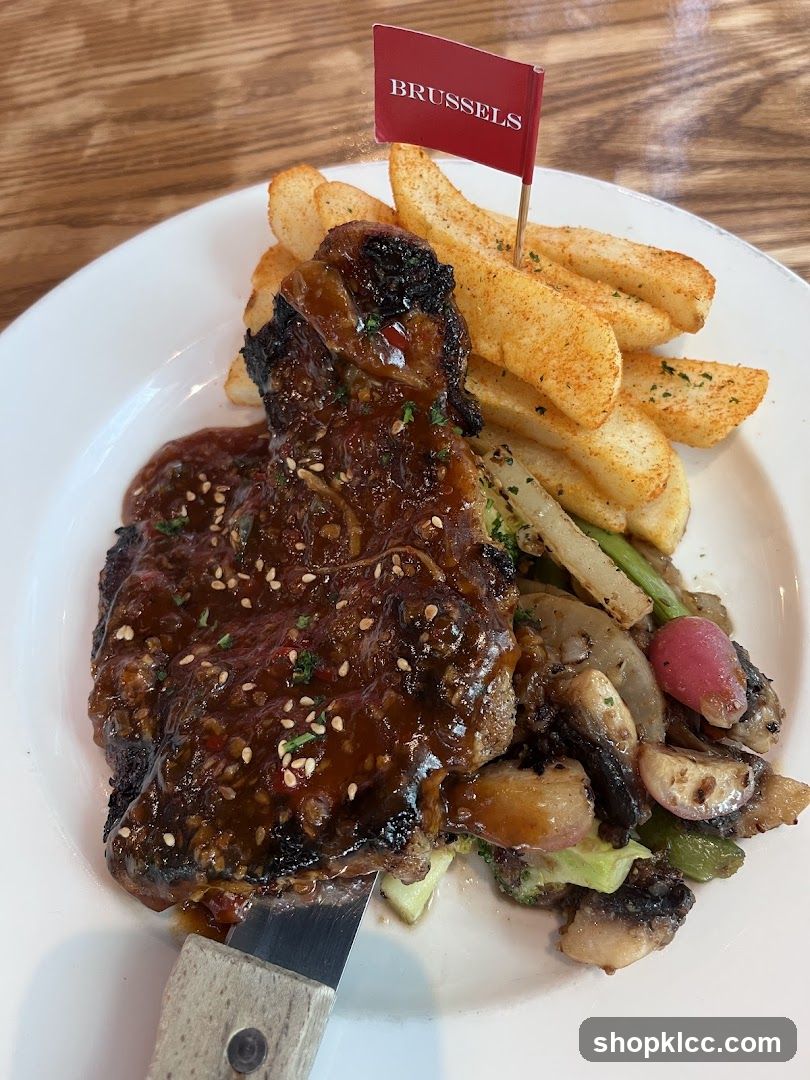 Brussels Steak with Fries and Vegetables