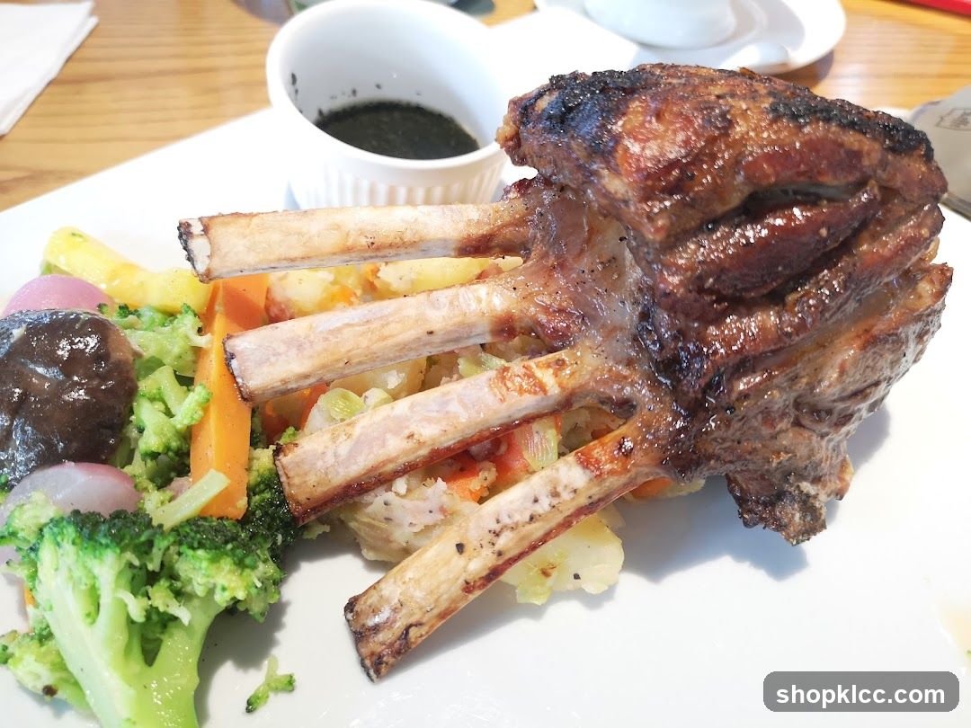 Grilled Lamb Rack with Vegetables