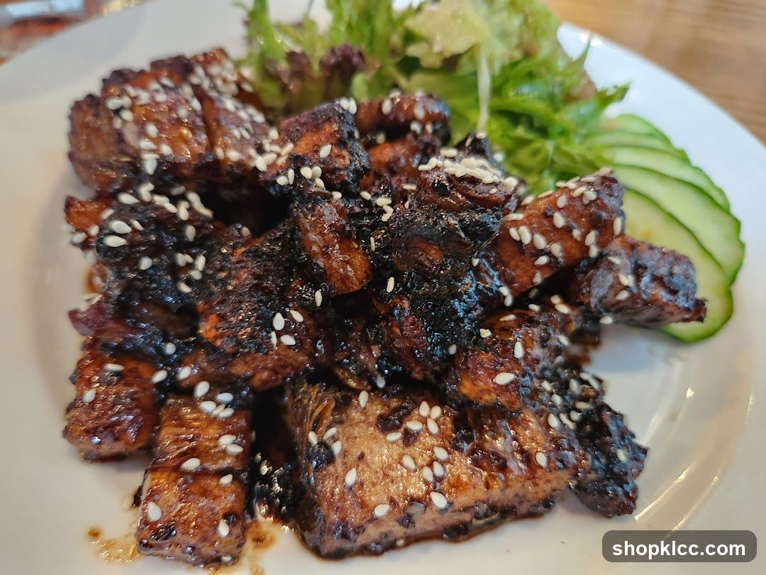 Sesame Glazed Meat with Salad