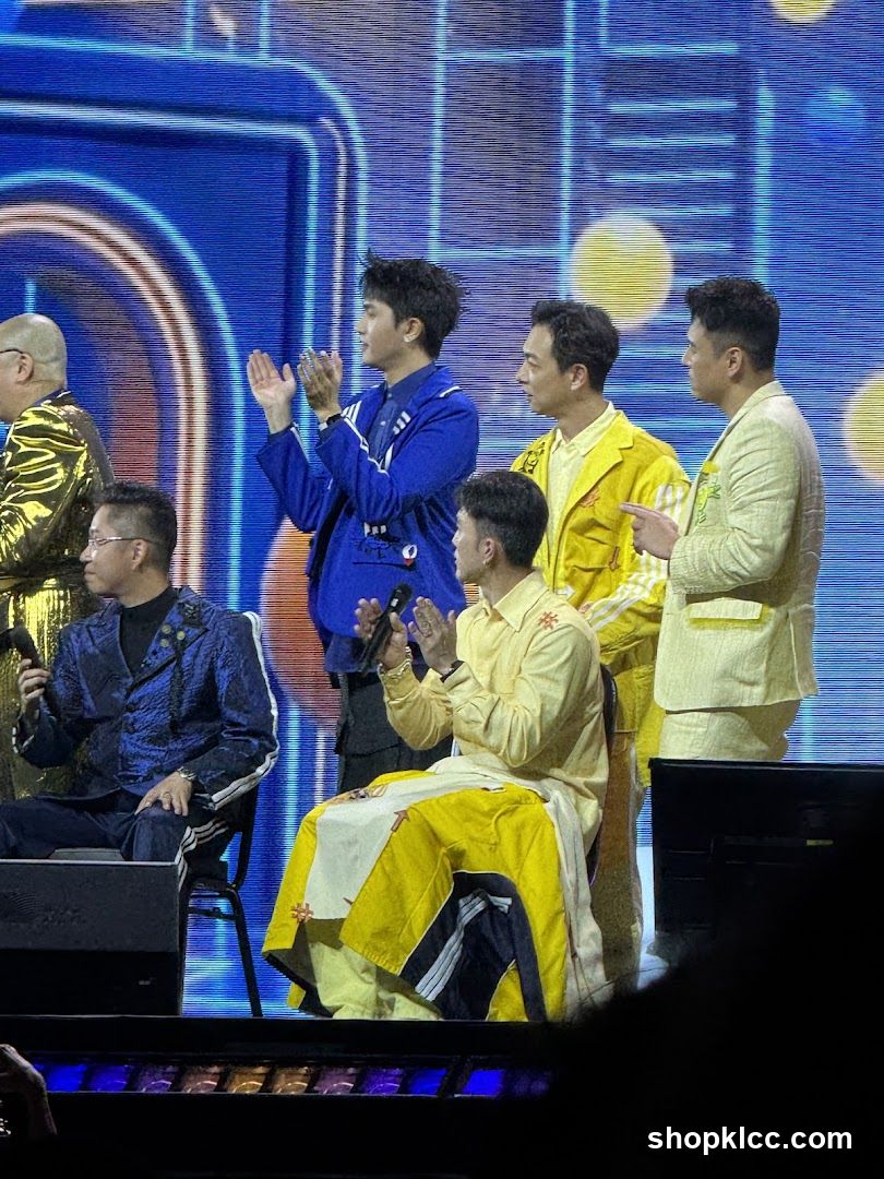 Stage Performance with Performers in Colorful Outfits
