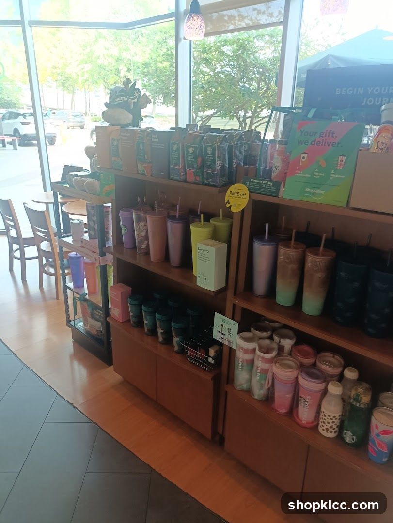 Merchandise Display at Coffee Shop