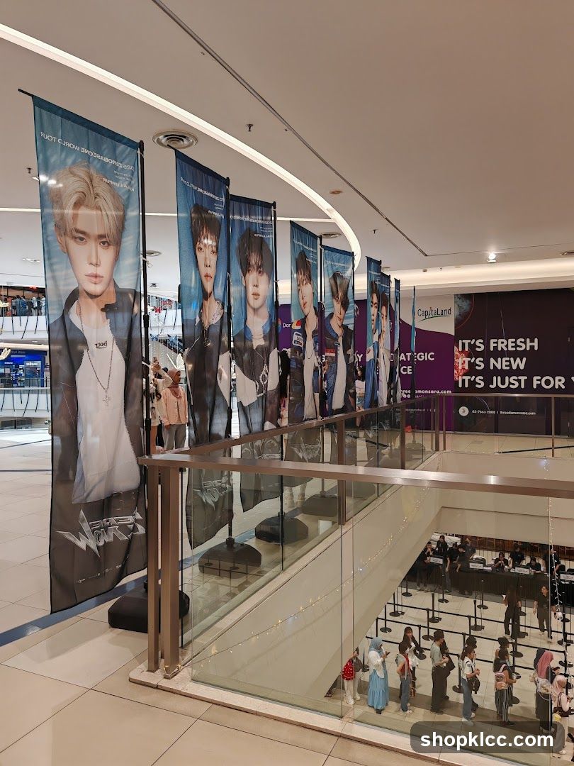 K-pop Idol Promotional Banners in Mall